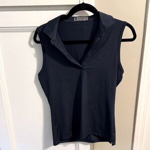G/FORE Navy Sleeveless Golf Polo